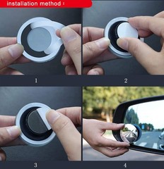2PCS Mini Blind Spot Mirror, Round HD Glass Convex Rear View Mirror 1.57″ 2