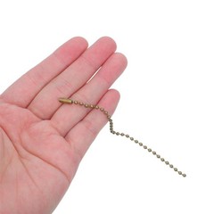 50Pcs Ball Chain Keyrings for DIY Jewelry Making Bronze Iron Craft Supplies