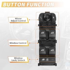 Front Left Driver Side Power Window Switch for Volvo S60 S90 V60 No.31433407