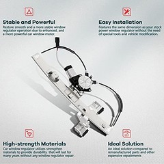 Power Window Regulator with Motor fits for Pontiac Rear Right Passenger Side