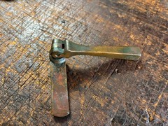 Art Deco Cast Brass Teardrop Sash Lock . Old Window Hardware 1930’s
