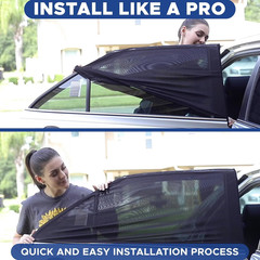 Car Window Screen for Ford F150 2015 2020 Mesh Bug Net UV Privacy Blackout Pack