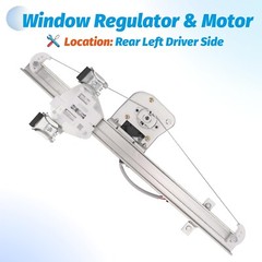 Rear Driver Side Power Window Regulator with Motor Compatible with 2007-2013 …