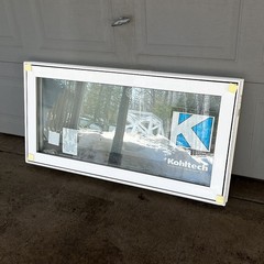 48″ x 24″ – Kohltech – White Vinyl Awning Window – Insulated Glass with Crank