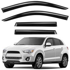 GrandWheel Window Deflectors Smoke Tinted Tape-On For Outlander Sport 11-26