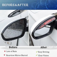 Rearview Mirror Rain Eyebrow Shield, Vehicle Mirror Rain Pr Color: Black-Sport