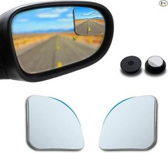 2 PCS Frameless Fan-shaped Convex Blind Spot Mirrors, Adjustable HD Glass for As