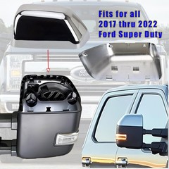 Exterior Door Top Half Tow Mirror Cap Cover for Super Duty 2017-2025 F250 F350 2