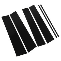 6 Pcs Glossy Black Pillar Door Trim With Window Pillar Post Protector Cover RCJG