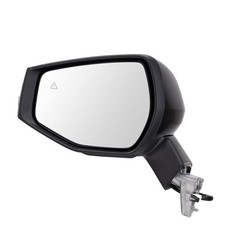 Left Driver Side Mirror Power Heated Smooth Black Paint to Match Compatible