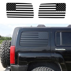 Rear Side Window American Flag Decals Compatible with 2005-2009 Hummer H3, Am…