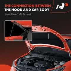 Front Driver and Passenger Hood Hinges Compatible with Infiniti Q60 2014