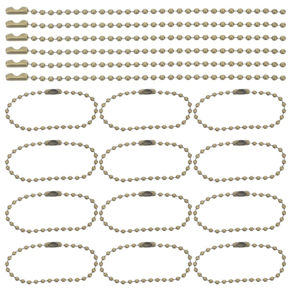 50Pcs Iron Ball Chain Connectors for Jewelry Craft DIY Keychain Bronze Finish