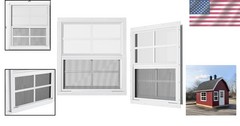 2-Pack White Aluminum Shed & Playhouse Windows with Tempered Glass
