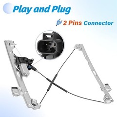 Front Passenge Side Window Regulator with Motor (2 Pins) 741-443 Compatible