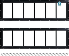 Shed Window 12″X36″ 2 Pack Transom Window Fixed Design with Tempered Glass, Perf