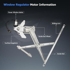 OTO-K Front Driver Side Window Regulator w/Motor Compatible Front Left 741-753