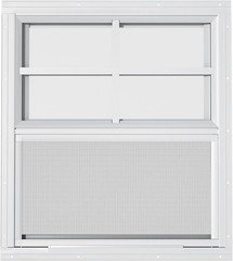 2-Pack White Aluminum Shed & Playhouse Windows with Tempered Glass