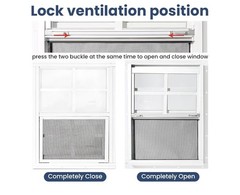2 Pack 12×18 Flush Mount Shed Windows with Tempered Glass & Screen – White(S113)