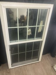 35” W X 57” H Simonton Double Hung Window With Grid Half Screen See Notes