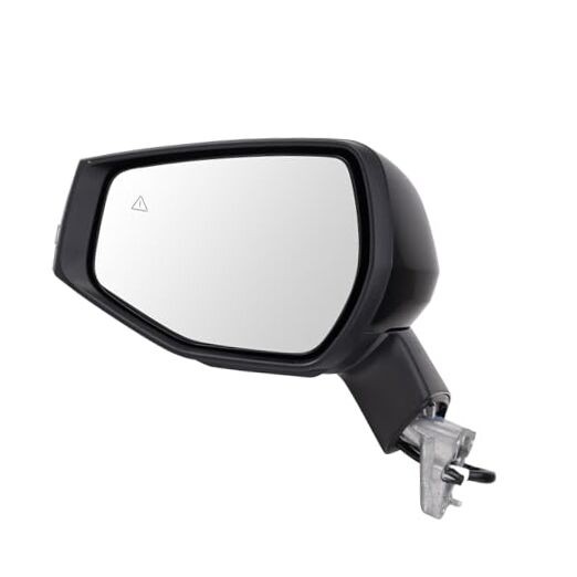 Left Driver Side Mirror Power Heated Smooth Black Paint to Match Compatible