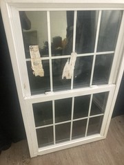 35” W X 57” H Simonton Double Hung Window With Grid Half Screen See Notes