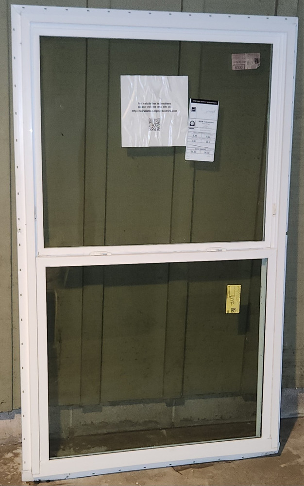 MGM Industries 6010 Single-Hung White Window Low-E Double Pane Argon 32×27 5/8