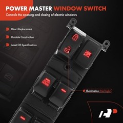 Front Left Master Power Window Switch Compatible with Kia Forte/Forte5 2014