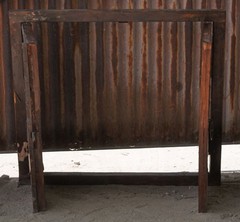 Antique Wooden Large Size Wall Décor Window Panel Frame Original Old Fine Craft