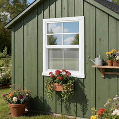 24″ X 36″ Shed Windows 2 Pack,Small Windows with Tempered Glass – Flush Mount |