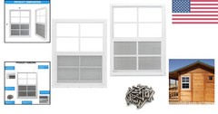 Versatile 18″x23″ Tempered Glass Shed Windows – 2 Pack for Easy Installation