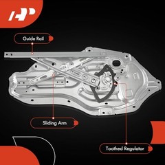 Front Driver Side Power Window Regulator, Without Motor Front Driver Side (LH)