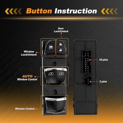 1 AUTO Power Window Switch for Nissan Murano 15-16 Window Control Switch for