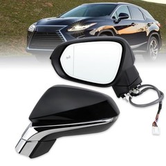 Left Driver Side Mirror Compatible With 2016-2022 L-15Pins 2016-2022 Black