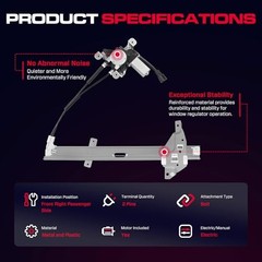 Front Passenger Side Power Window Regulator with Motor (2 Front Passenger (RH)