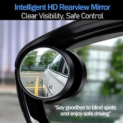 2-Pack Blind Spot Car Rearview Mirrors | Universal 360° Adjustable Round Rearvi