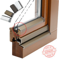 Casement Cover Profile with Seal | Weather Leg | Wooden Window Aluminium Protection Profile