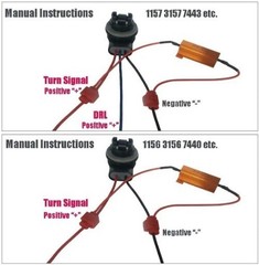 50W 6 Ohm Load Resistor to Fix LED Bulb Hyper Flash Turn Signal Er Color: Gold