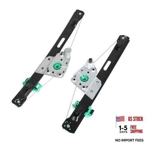 2PCS Power Window Regulator Rear Row Left and Right Without Motor Replacement