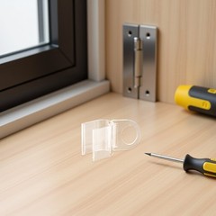 6Pcs Reusable Transparent Plastic Curtain Clips for Window Roller Shades
