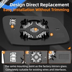 Driver Side Mirror Replacement for 2009 2010 2011 2012 2013 Driver Side (Left)
