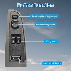 03-07 Left Window Switch with Bezel fit GMC Sierra Chevrolet Silverado mai83322