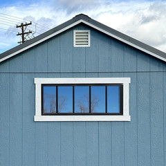 Shed Window 12″X36″ 2 Pack Transom Window Fixed Design with Tempered Glass, Perf