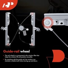 Electric Power Window Regulator with Motor Front Passenger Side (RH)