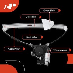 Power Electric Window Regulator with Motor Compatible Rear Driver Side (LH)