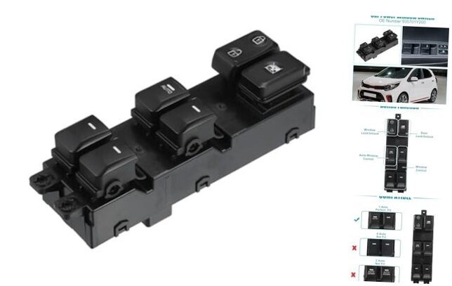 Front Left Window Switch for Kia Picanto 2012-2015 935701Y200