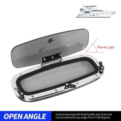 1. Boat Porthole Stainless Steel 18.11 X 7.87in Rust Resistant Portlight Wi RZYB