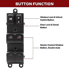 Master Power Window Switch Compatible with Nissan Titan 2004-2015 | Fit for
