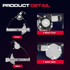 Rear Passenger Side Power Window Regulator with Motor (2 Rear Passenger (RH)