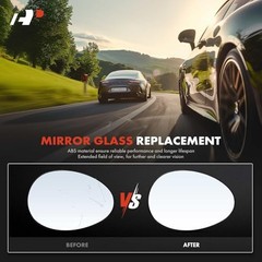 2-PC Driver and Passenger Side Heated Mirror Glass with Backing Plate